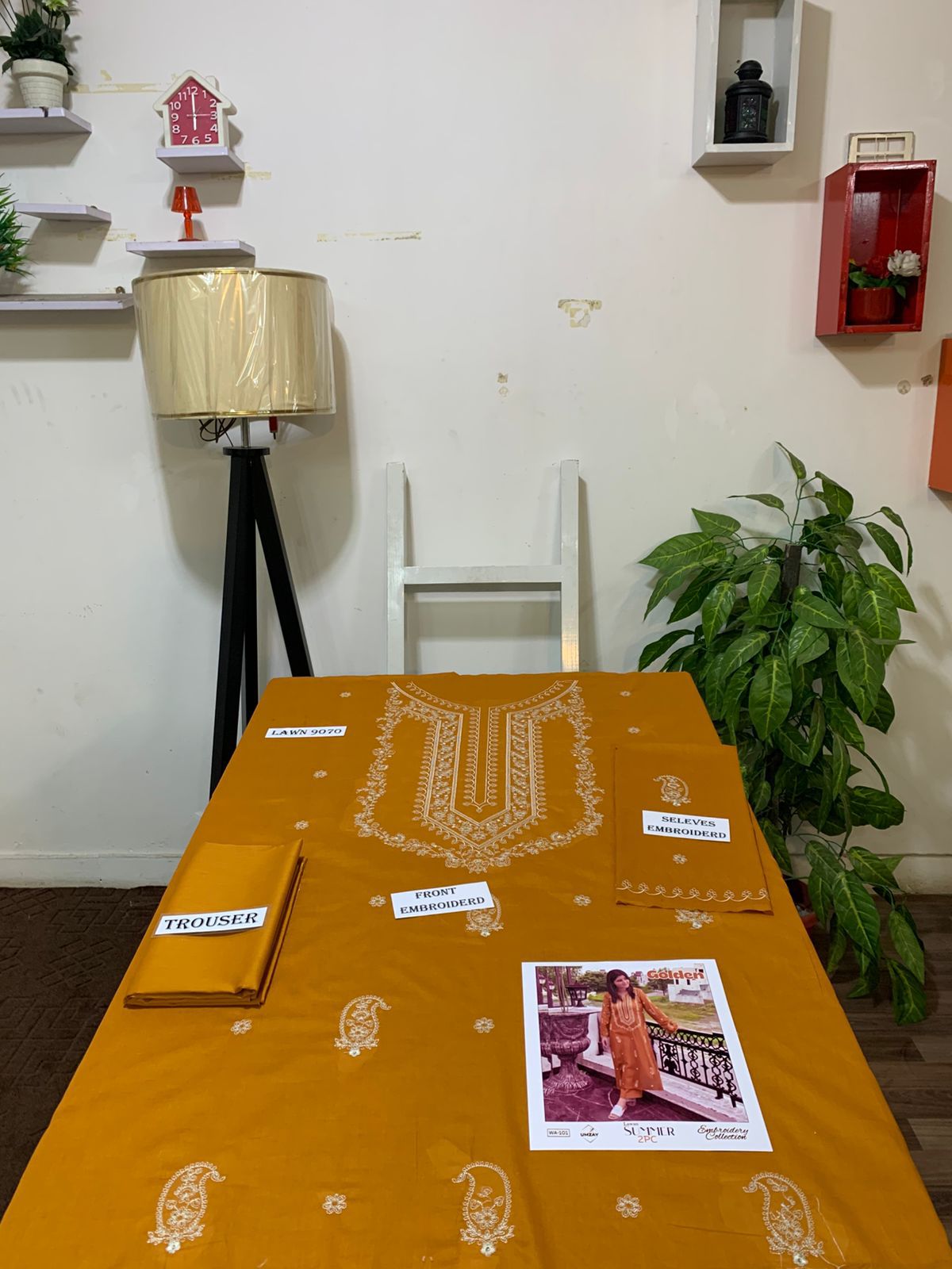 UNSTITCHED 2PC LAWN EMBROIDERED SUIT