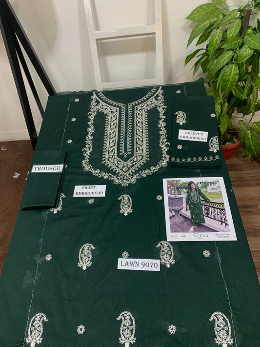 UNSTITCHED 2PC LAWN EMBROIDERED SUIT