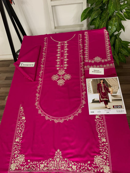 UNSTITCHED 2PC LAWN EMBROIDERED SUIT