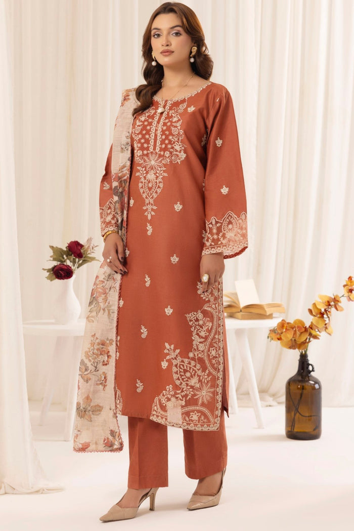 MOHAGNI– Heavy Embroidered 3-Piece Suit Lawn (UNStitched)AS-32