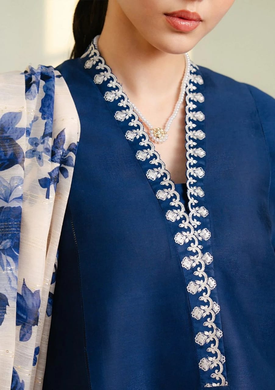 ZARA SHAHJAHAN Lawn Embroidered 3 Piece | AS-23
