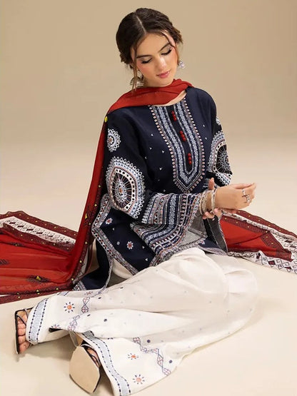 Rangrez – Heavy Embroidered Lawn 3-Piece Suit (UNStitched) AS-04