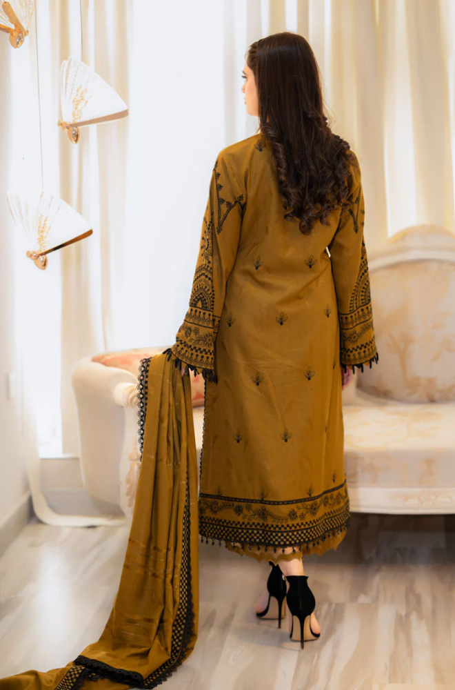 Libbas– Heavy Embroidered Lawn 3-Piece Suit (UNStitched) AS-19