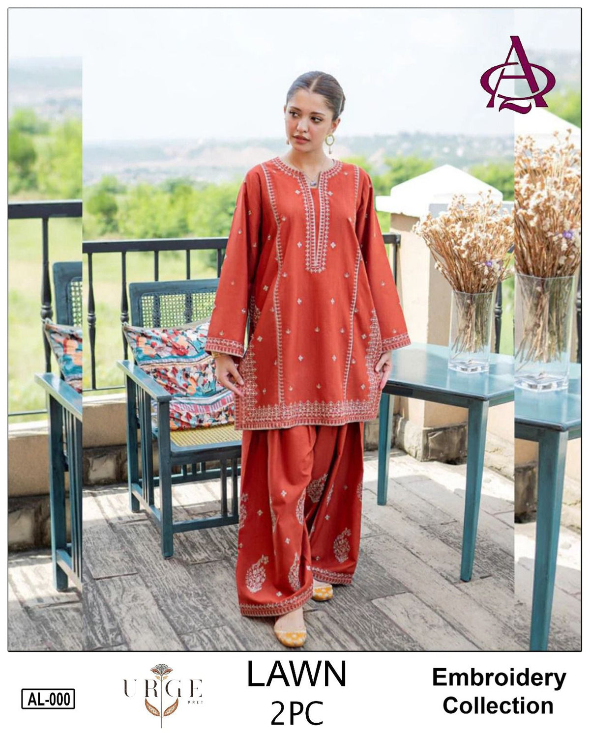 UNSTITCHED 2PC LAWN EMBROIDERED SUIT