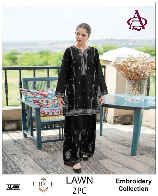 UNSTITCHED 2PC LAWN EMBROIDERED SUIT