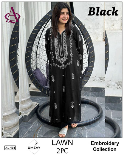 UNSTITCHED 2PC LAWN EMBROIDERED SUIT