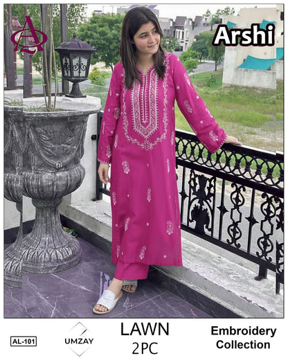 UNSTITCHED 2PC LAWN EMBROIDERED SUIT