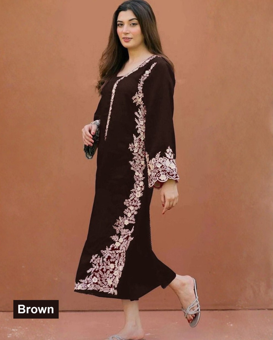 UNSTITCHED 2PC LAWN EMBROIDERED SUIT