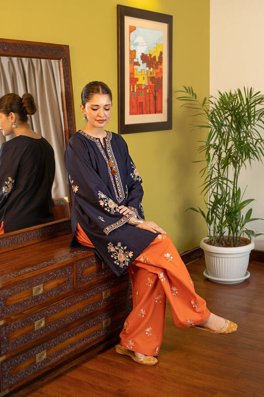 UNSTITCHED 2PC LAWN EMBROIDERED SUIT
