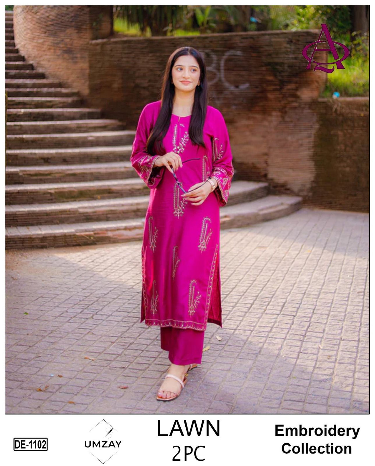 UNSTITCHED 2PC LAWN EMBROIDERED SUIT