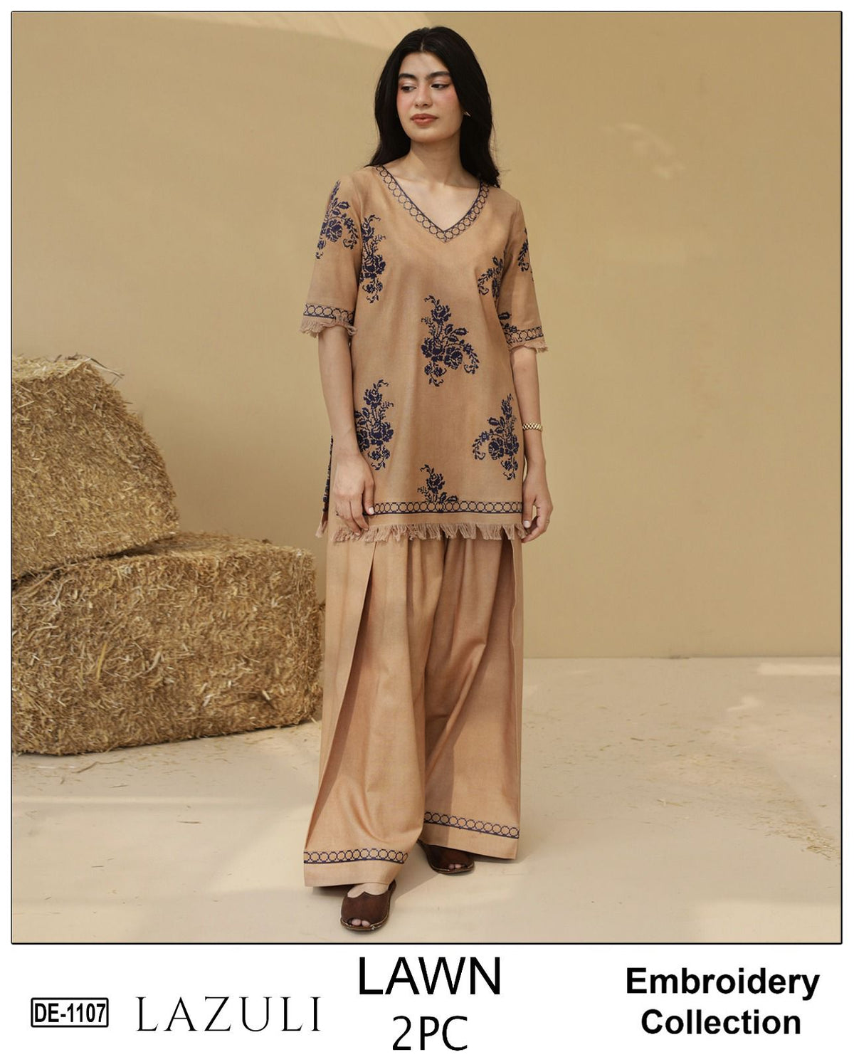 UNSTITCHED 2PC LAWN EMBROIDERED SUIT