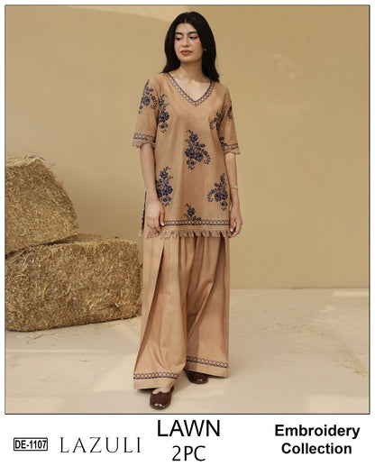 UNSTITCHED 2PC LAWN EMBROIDERED SUIT