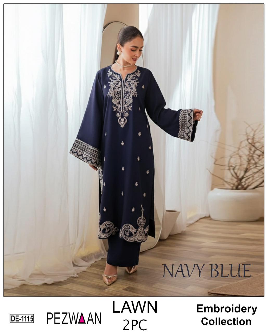 UNSTITCHED 2PC LAWN EMBROIDERED SUIT