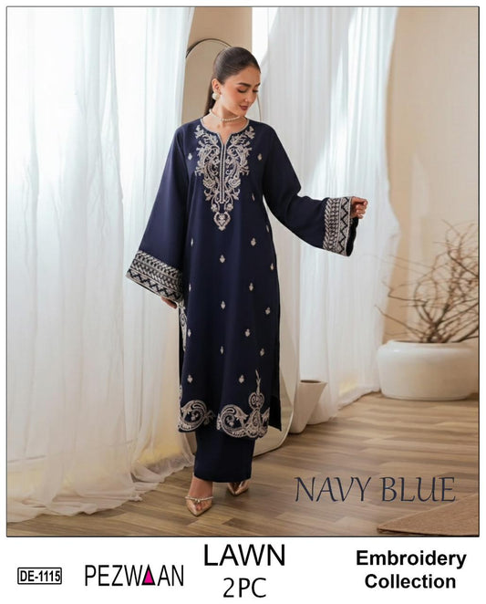 UNSTITCHED 2PC LAWN EMBROIDERED SUIT