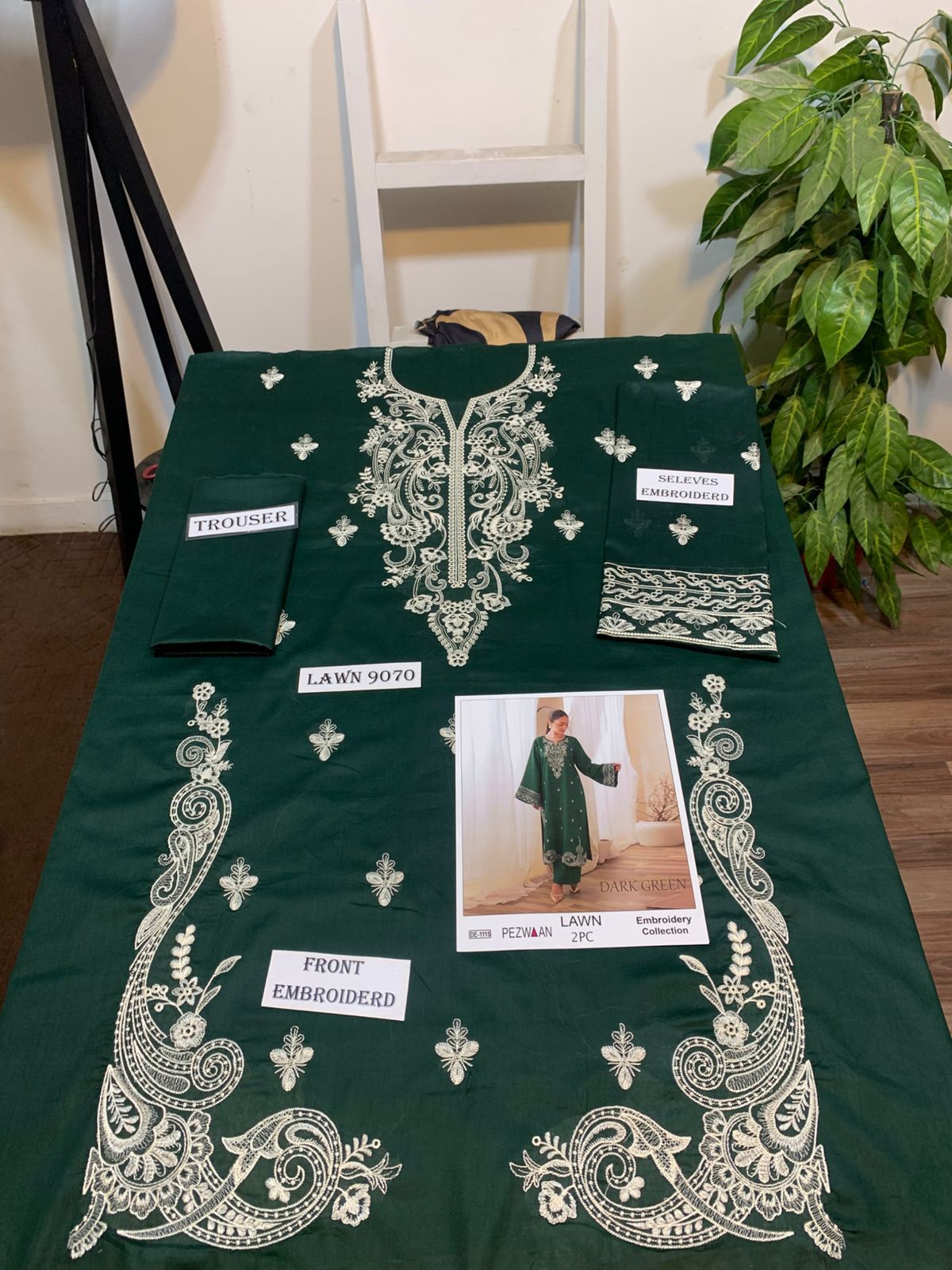 UNSTITCHED 2PC LAWN EMBROIDERED SUIT