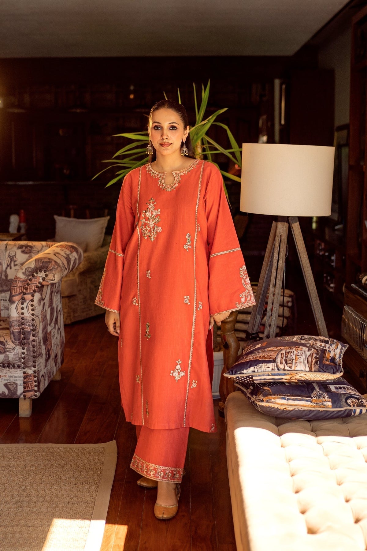 UNSTITCHED 2PC LAWN EMBROIDERED SUIT