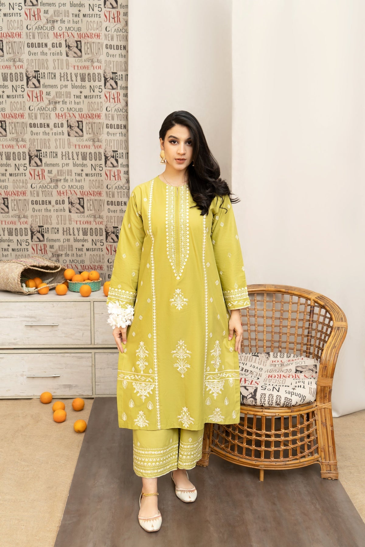 Embroidered 3-Piece in Lawn UNSTICED