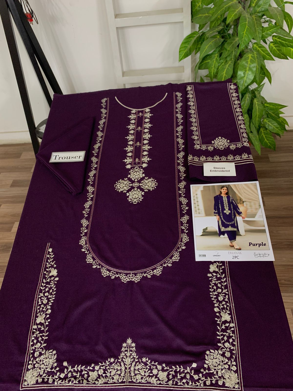 UNSTITCHED 2PC LAWN EMBROIDERED SUIT