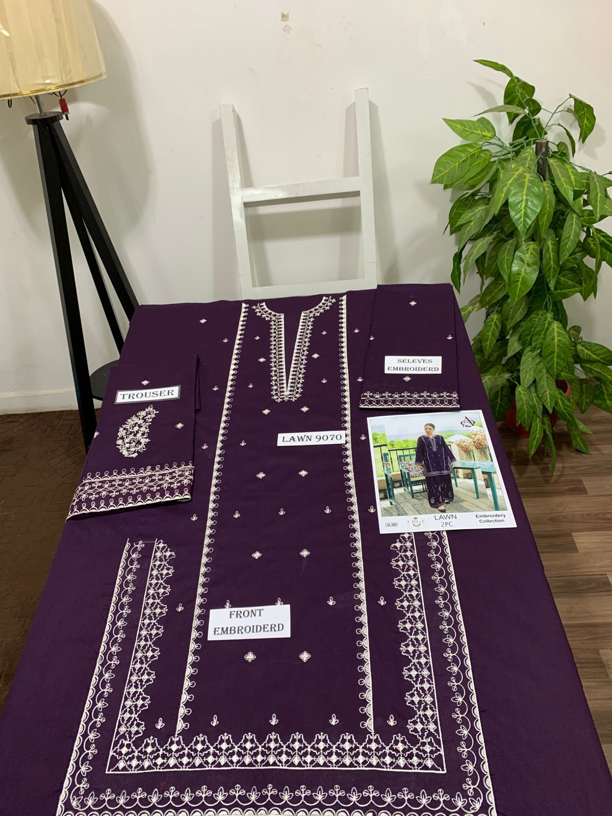 UNSTITCHED 2PC LAWN EMBROIDERED SUIT