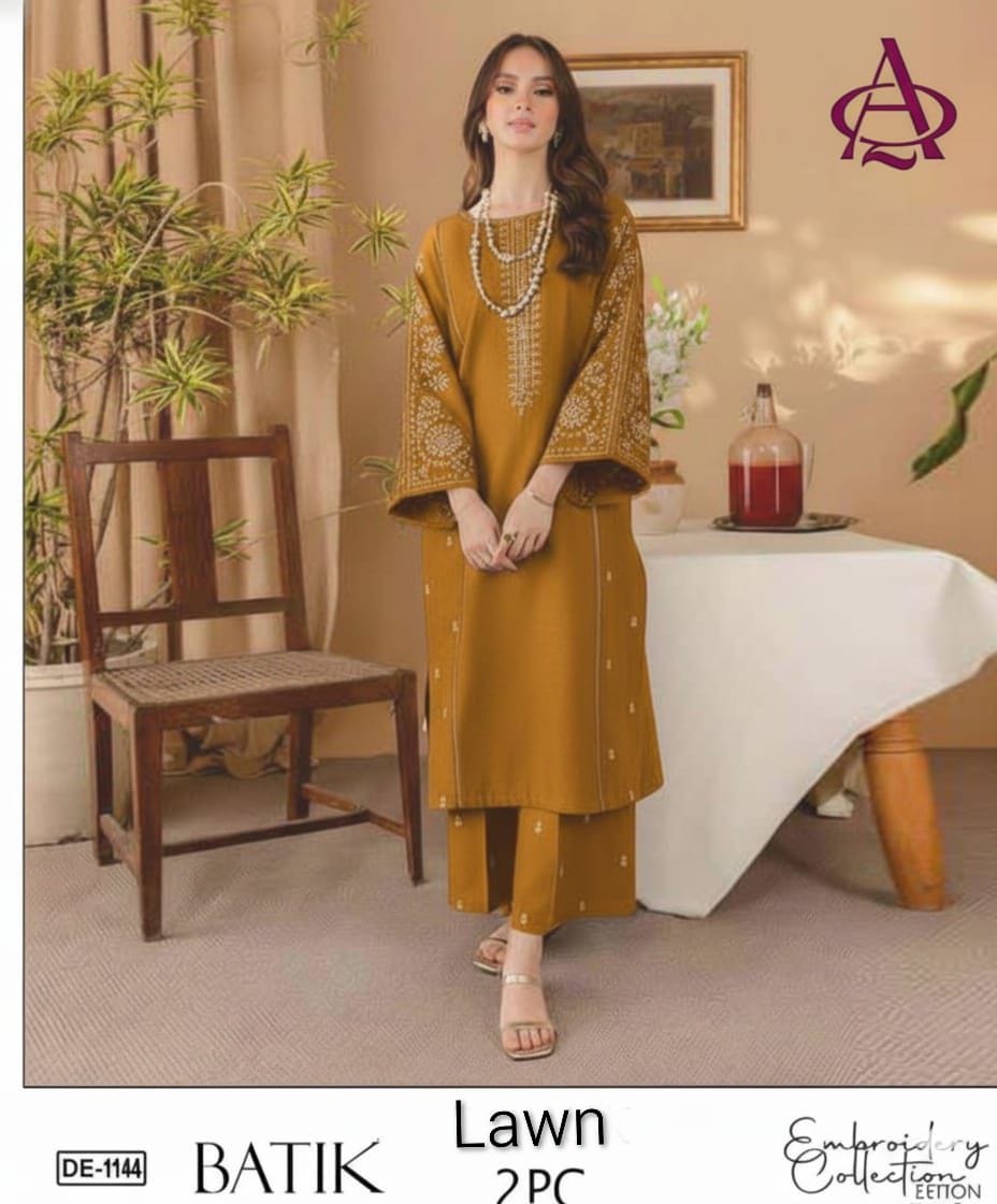 UNSTITCHED 2PC LAWN EMBROIDERED SUIT
