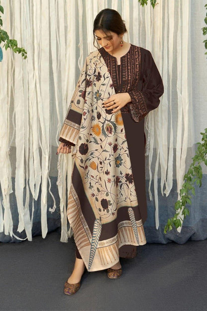 Embroidered 3-Piece in Lawn UNSTICED