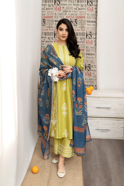 Embroidered 3-Piece in Lawn UNSTICED
