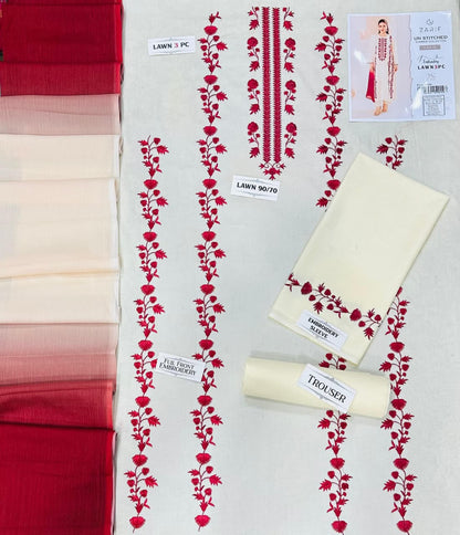 Embroidered 3-Piece in Lawn UNSTICED