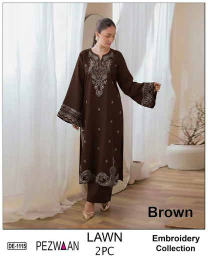 UNSTITCHED 2PC LAWN EMBROIDERED SUIT
