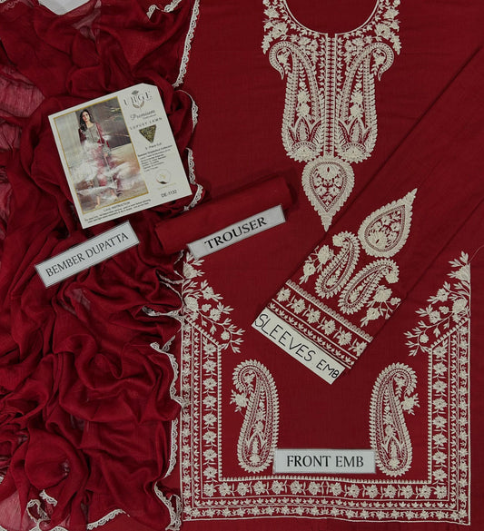 Embroidered 3-Piece in Lawn UNSTICED