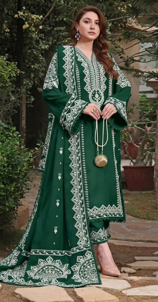 UNSTITCHED 2PC LAWN EMBROIDERED SUIT