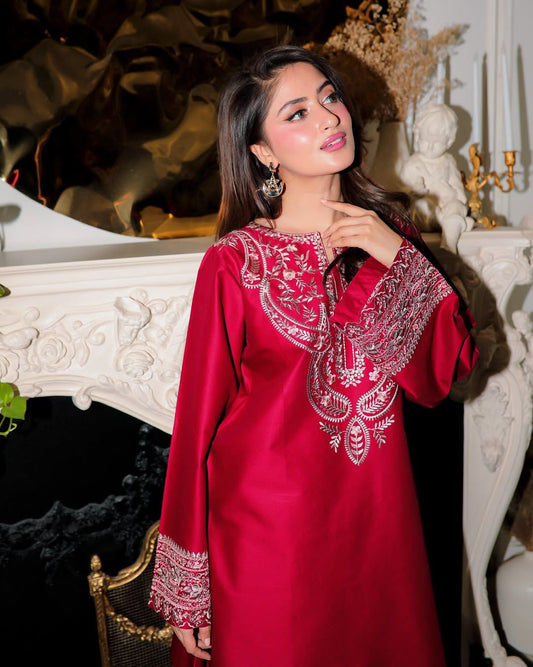 UNSTITCHED 2PC LAWN EMBROIDERED SUIT