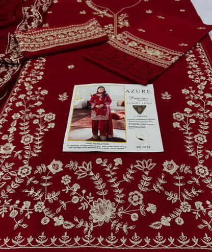 Embroidered 3-Piece in Lawn UNSTICED