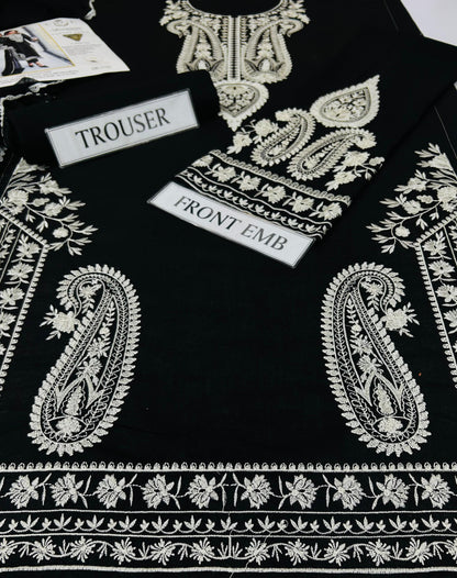 Embroidered 3-Piece in Lawn UNSTICED