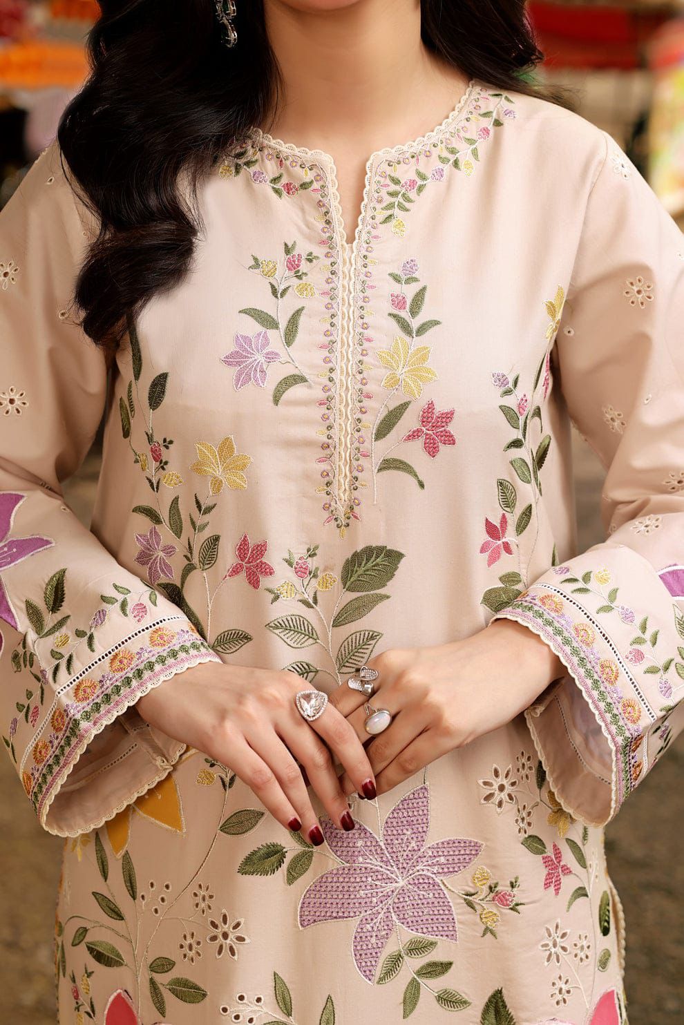 Embroidered 3-Piece in Lawn UNSTICED