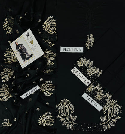 Embroidered 3-Piece in Lawn UNSTICED