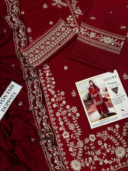 Embroidered 3-Piece in Lawn UNSTICED