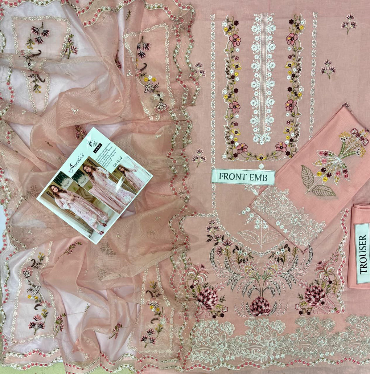 Embroidered 3-Piece in Lawn UNSTICED