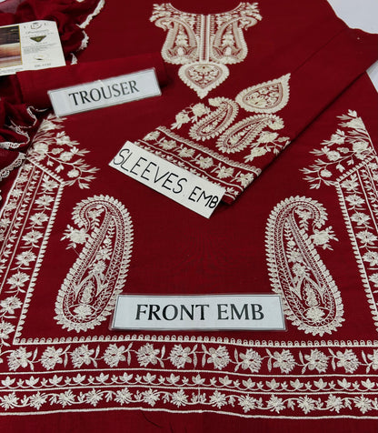 Embroidered 3-Piece in Lawn UNSTICED