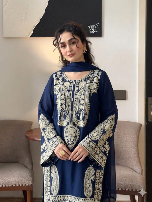 Embroidered 3-Piece in Lawn UNSTICED