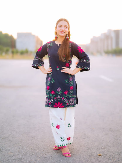 UNSTITCHED 2PC LAWN EMBROIDERED SUIT