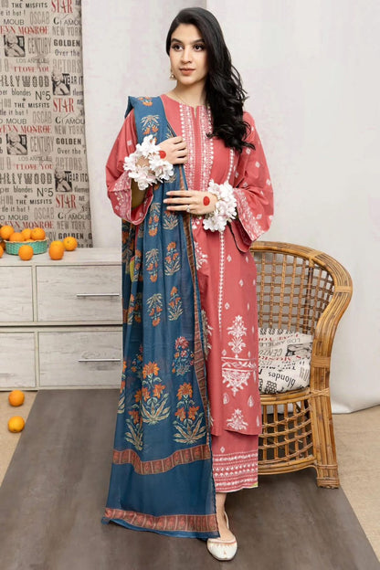 Embroidered 3-Piece in Lawn UNSTICED