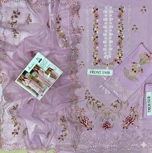 Embroidered 3-Piece in Lawn UNSTICED