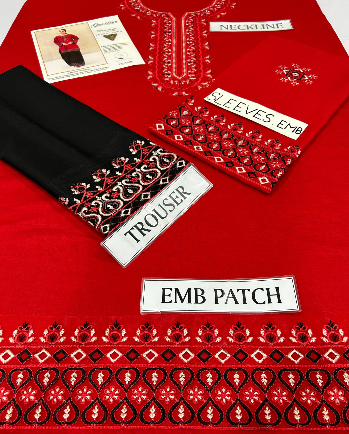 UNSTITCHED 2PC LAWN EMBROIDERED SUIT