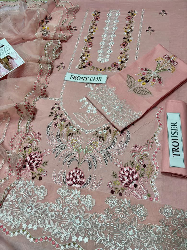 Embroidered 3-Piece in Lawn UNSTICED