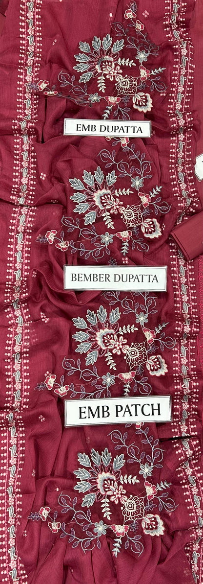 Embroidered 3-Piece in Lawn UNSTICED