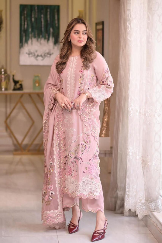 Embroidered 3-Piece in Lawn UNSTICED