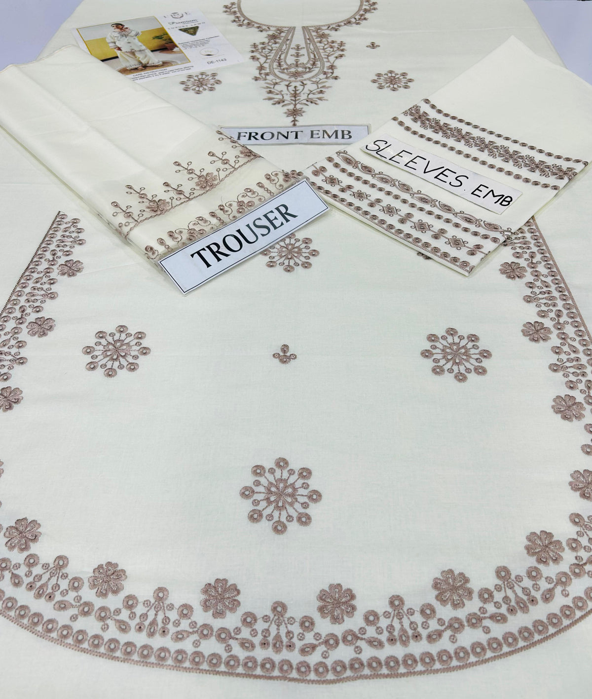 UNSTITCHED 2PC LAWN EMBROIDERED SUIT