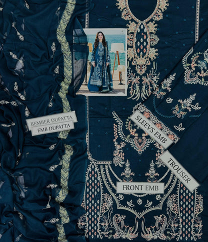 Embroidered 3-Piece in Lawn UNSTICED
